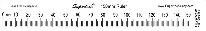 Supertech 150mm, NIST Certified Acrylic Radiopaque Ruler